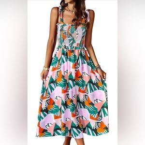 Boho Smocked Maxi Dress